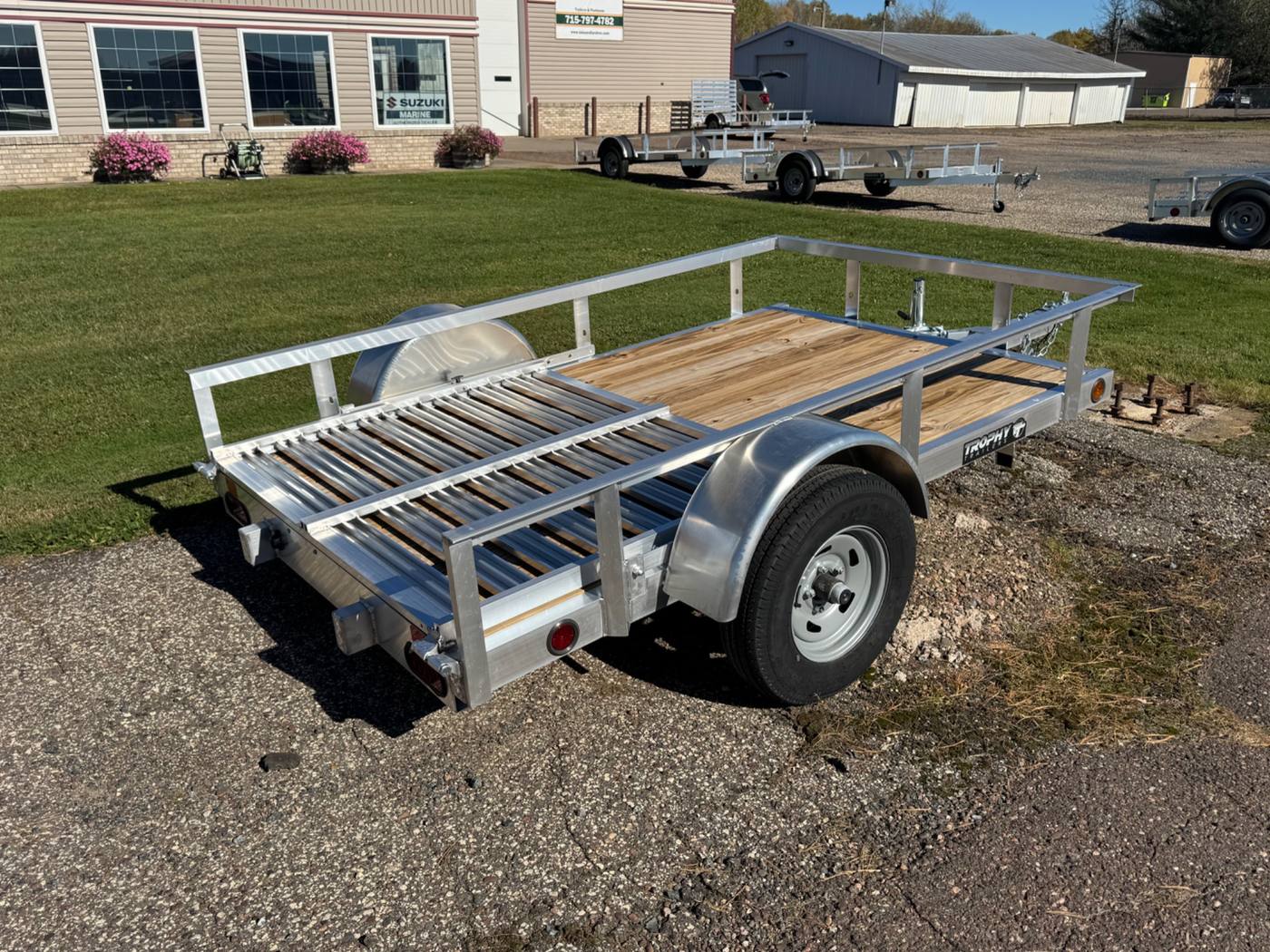 2026 Trophy 5x8 Aluminum Utility Trailer, Single Axle, Tip-In Ramp, photo 5