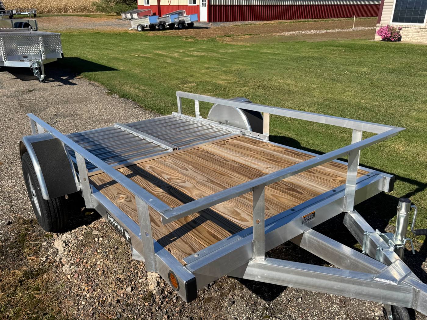 2026 Trophy 5x8 Aluminum Utility Trailer, Single Axle, Tip-In Ramp, photo 6