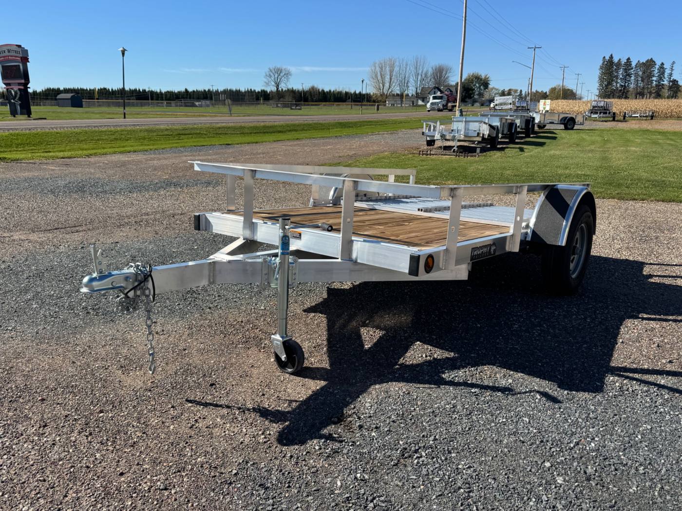 2027 Trophy 5x8 Aluminum Utility Trailer, Single Axle, Tip-In Ramp, photo 1