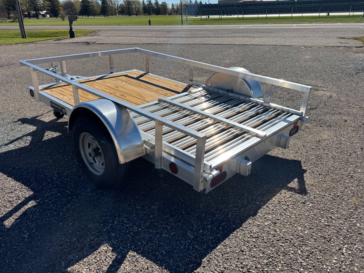 2027 Trophy 5x8 Aluminum Utility Trailer, Single Axle, Tip-In Ramp, photo 3