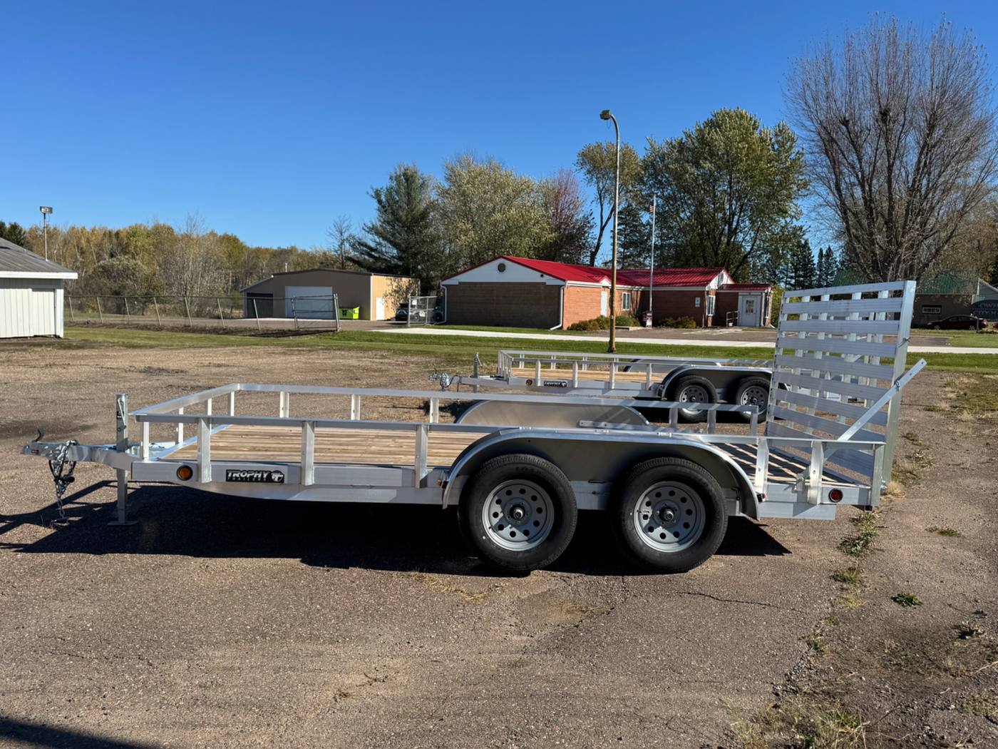 2026 Trophy 7x14 Aluminum Utility Trailer, Heavy Duty, Tandem, Tip-In Ramp, photo 2