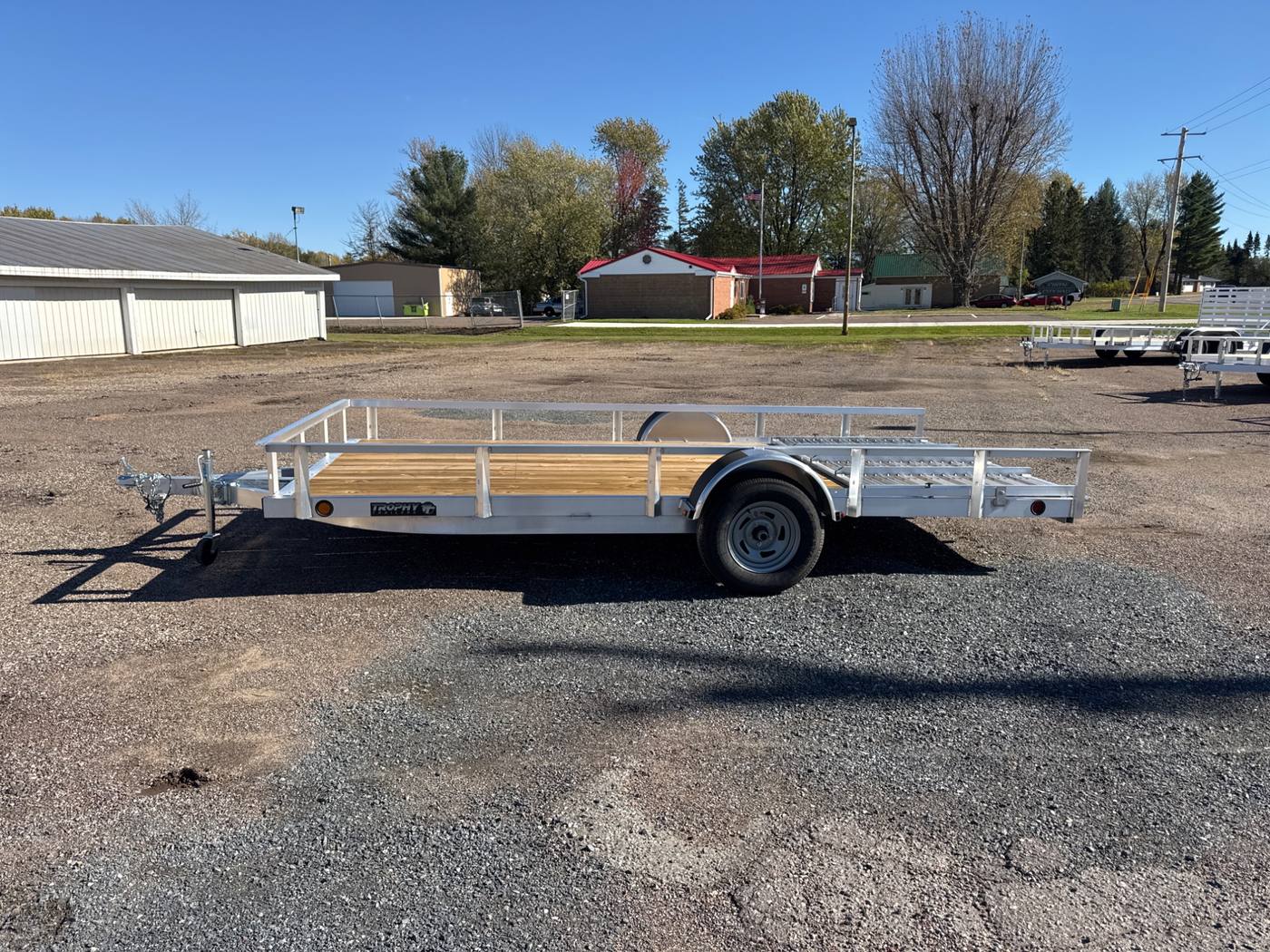 2026 Trophy 7x14 Aluminum Utility Trailer, Single Axle, Tip-In Ramp, photo 2