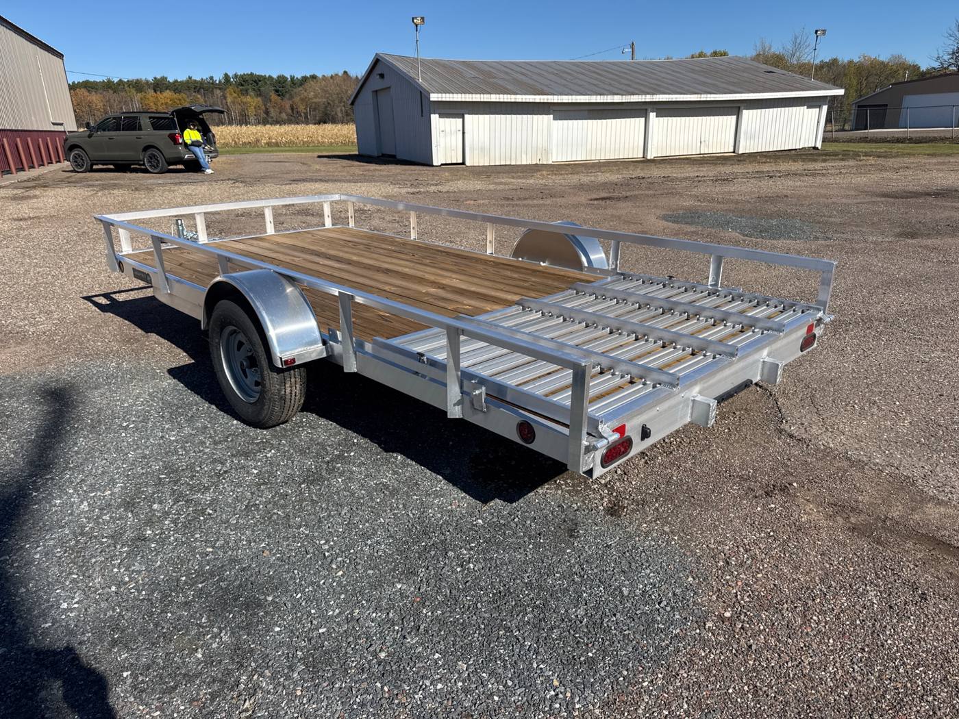 2026 Trophy 7x14 Aluminum Utility Trailer, Single Axle, Tip-In Ramp, photo 3