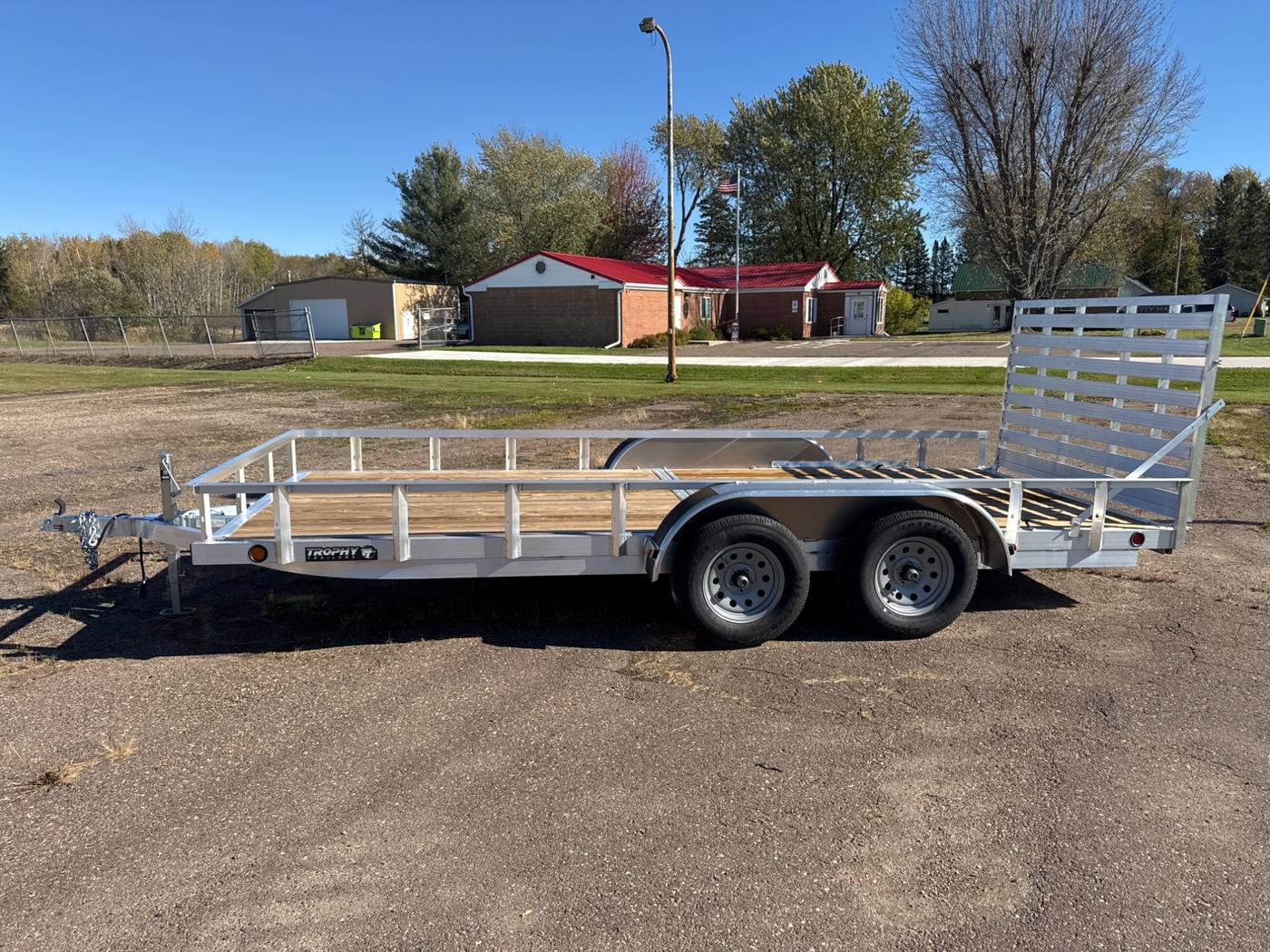 2026 Trophy 7x16 Aluminum Utility Trailer, Heavy Duty, Tandem, Tip-In Ramp, photo 2