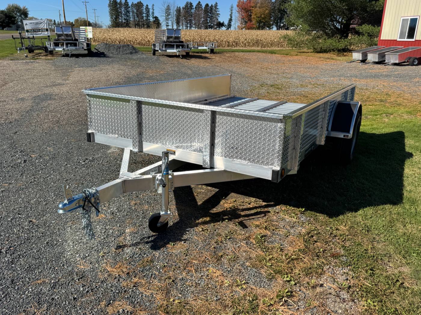 2027 Trophy 6.5x10 Aluminum Trailer, Diamond Plate Sides, Single Axle, Tip-In Ramp, photo 1