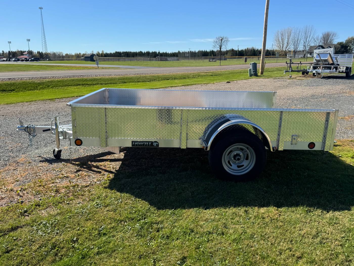 2027 Trophy 6.5x10 Aluminum Trailer, Diamond Plate Sides, Single Axle, Tip-In Ramp, photo 2