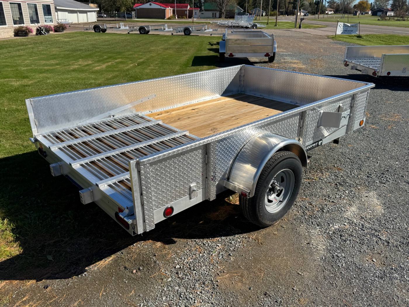 2027 Trophy 6.5x10 Aluminum Trailer, Diamond Plate Sides, Single Axle, Tip-In Ramp, photo 5