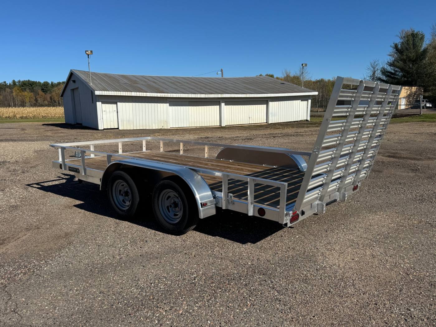 2027 Trophy 7x14 Aluminum Utility Trailer, Tandem, Tip-In Ramp, photo 3