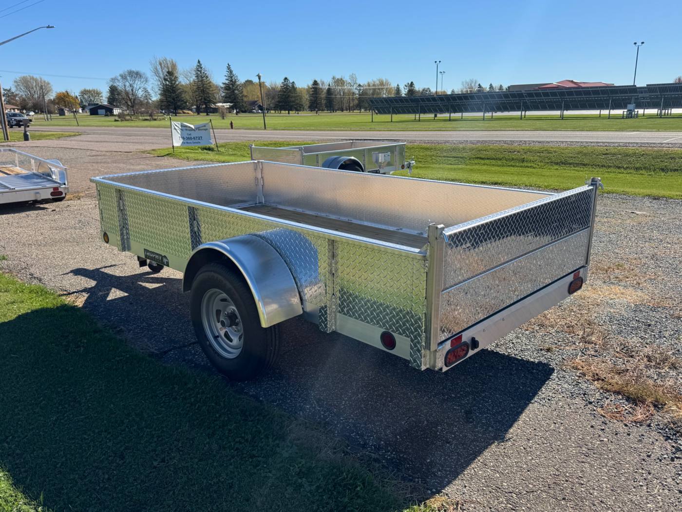 2027 Trophy 5x10 Aluminum Trailer, Diamond Plate Sides, Single Axle, Stacked Ramp, photo 3