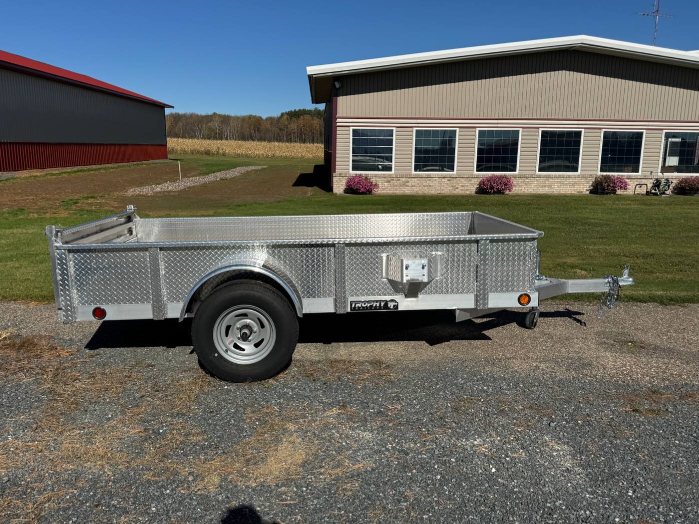2027 Trophy 5x10 Aluminum Trailer, Diamond Plate Sides, Single Axle, Stacked Ramp, photo 7