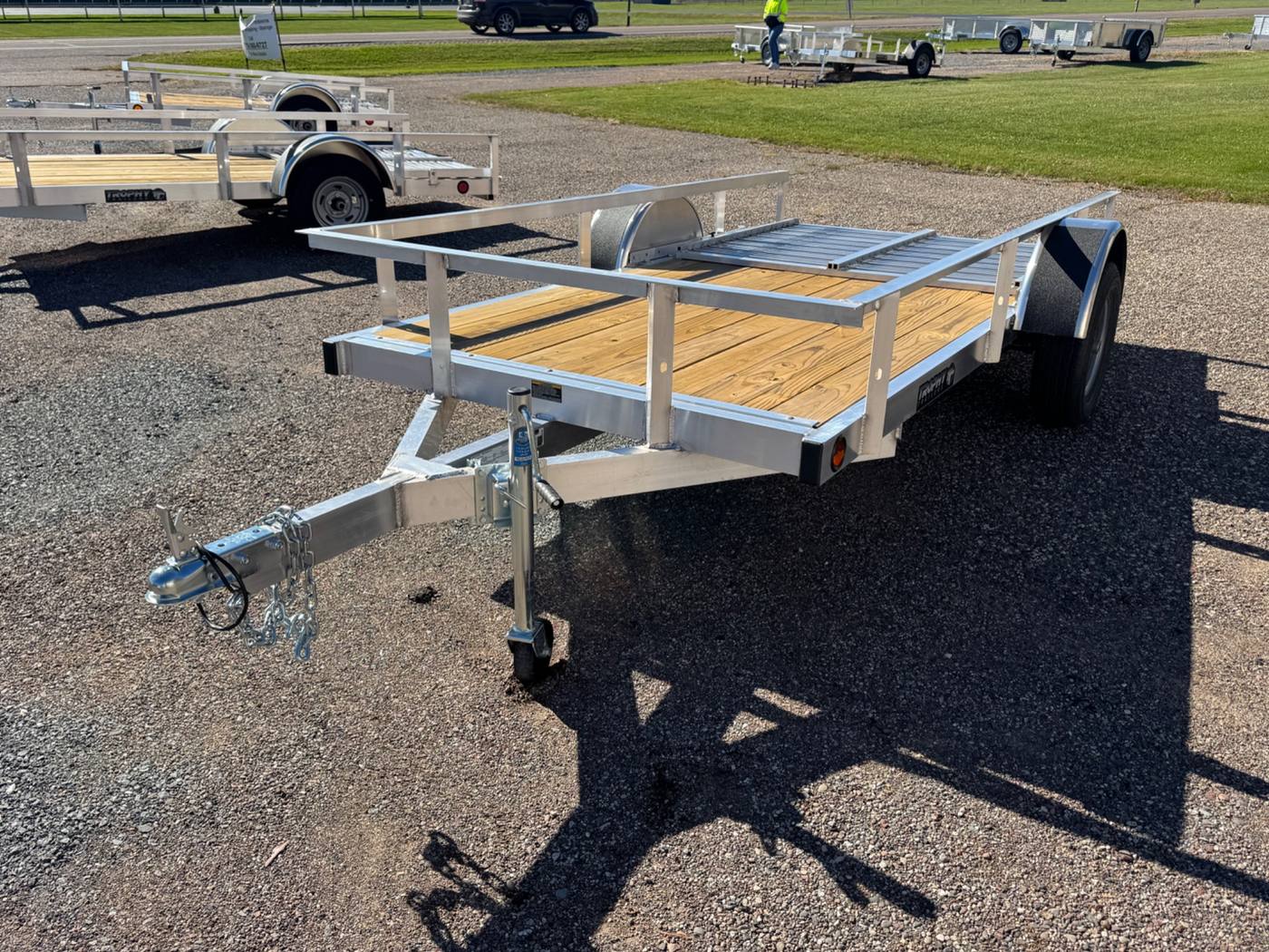 2027 Trophy 5x10 Aluminum Utility Trailer, Single Axle, Tip-In Ramp, photo 1