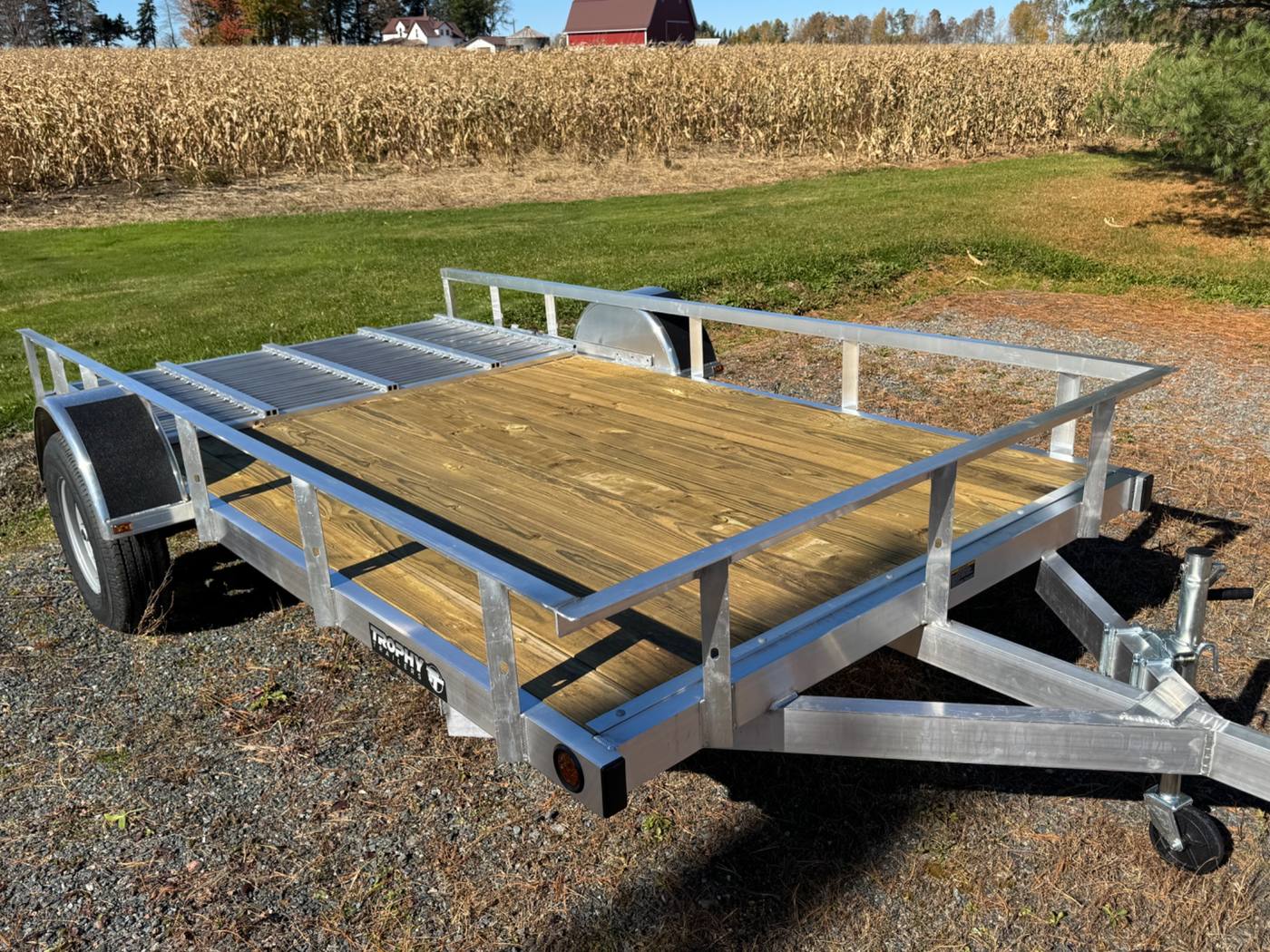 2027 Trophy 6.5x12 Aluminum Utility Trailer, Single Axle, Tip-In Ramp, photo 8
