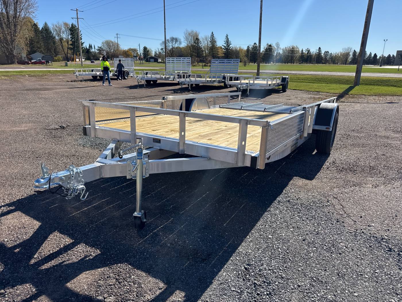 2027 Trophy 7x14 Aluminum Utility Trailer, Single Axle, Tip-In Ramp, photo 1