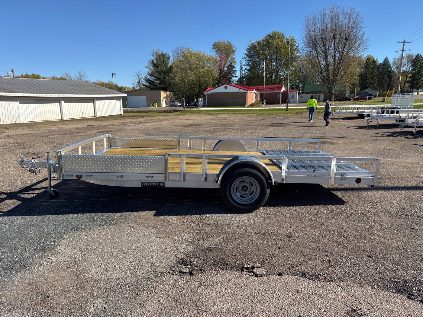 2027 Trophy 7x14 Aluminum Utility Trailer, Single Axle, Tip-In Ramp, photo 2