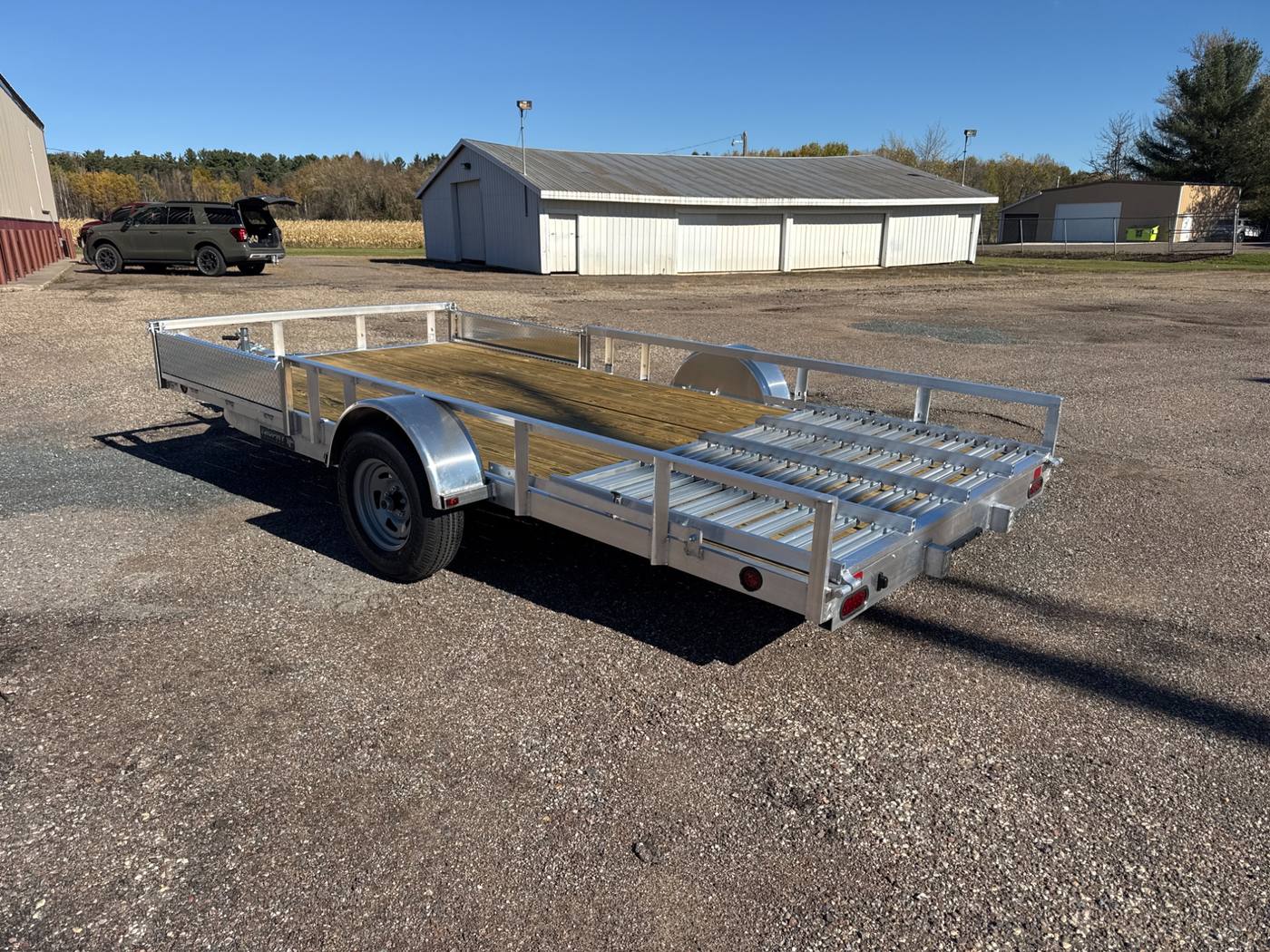 2027 Trophy 7x14 Aluminum Utility Trailer, Single Axle, Tip-In Ramp, photo 3