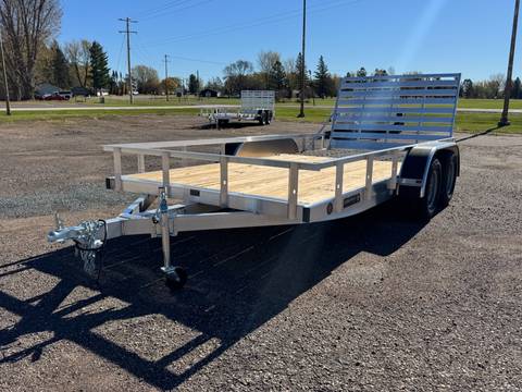 2027 Trophy 7x14 Aluminum Utility Trailer, Tandem, Tip-In Ramp