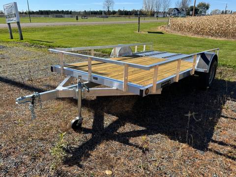 2027 Trophy 6.5x12 Aluminum Utility Trailer, Single Axle, Tip-In Ramp